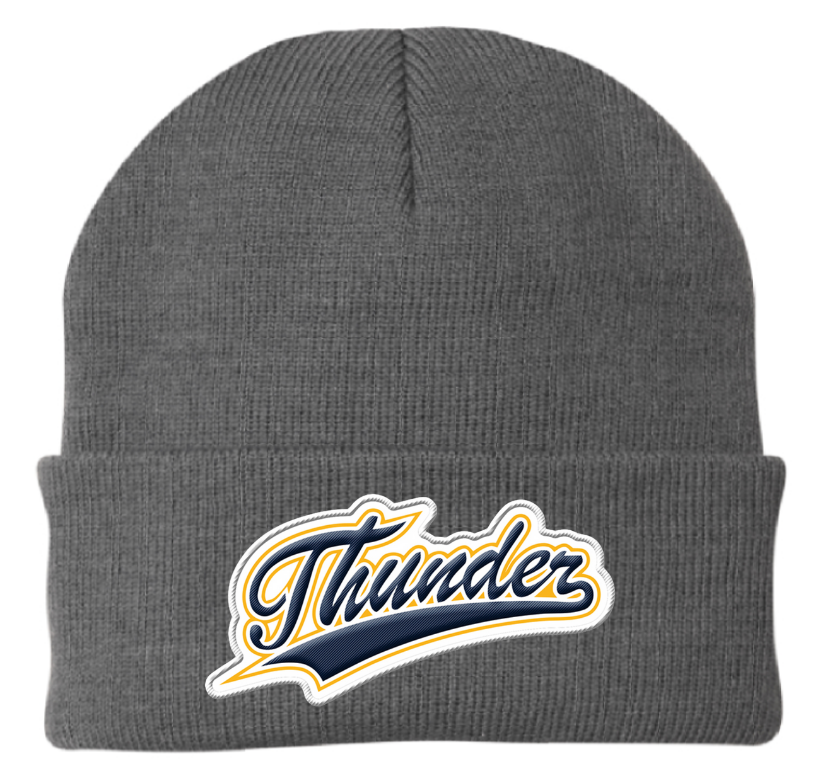 CT Beanie | Charcoal (Logo: Blue/Gold Thunder)