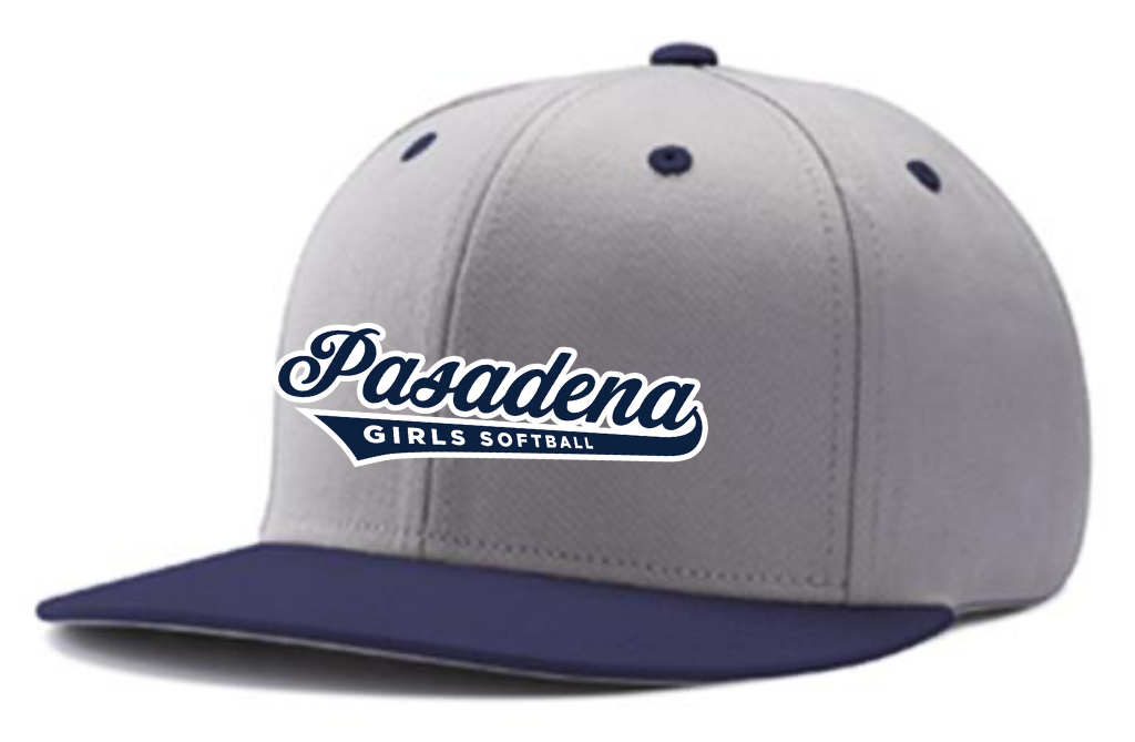 PGSA SnapBack Hat | Grey/Navy (Logo: Navy w/ White Outline "Pasadena")
