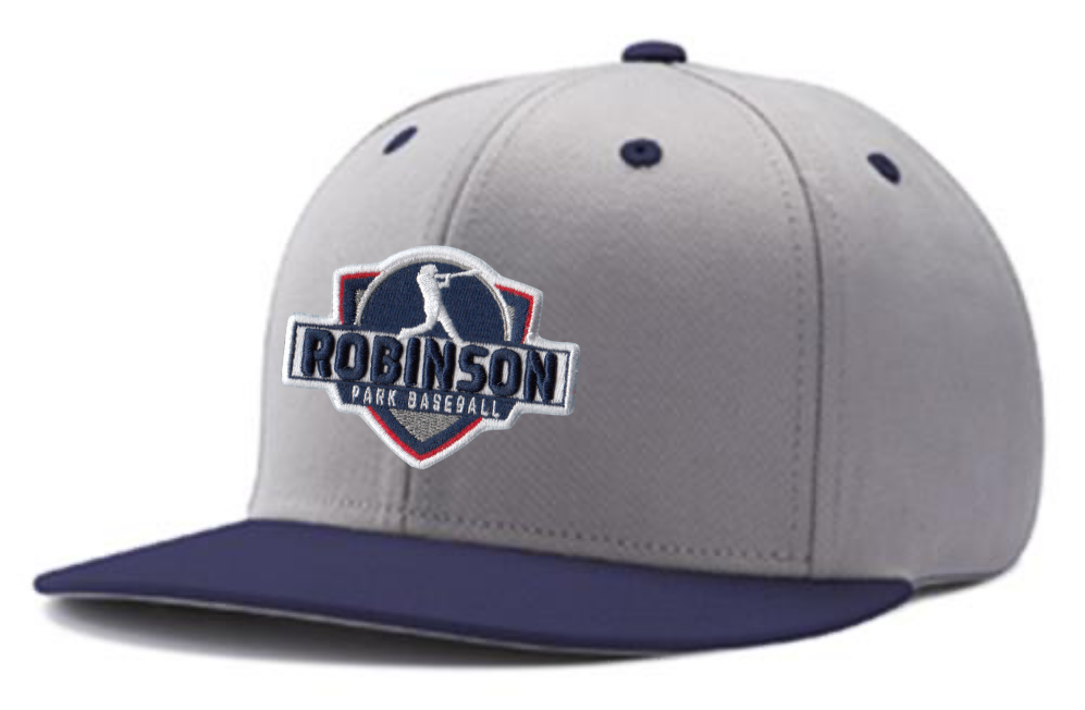 WPLL SnapBack Hat | Grey/Navy (Logo: Embroidered Robinson Park)