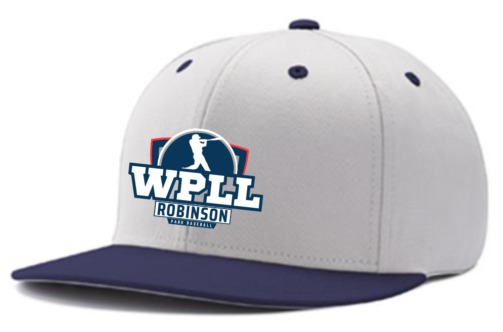 WPLL SnapBack Hat | White/Navy (Logo: WPLL)