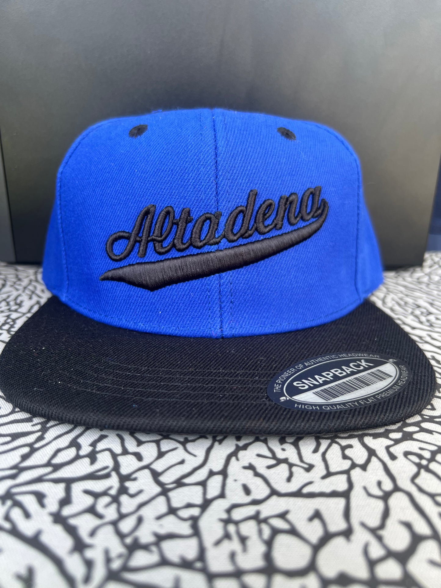 ABA SnapBack Hat | Royal Blue/Black Bill (Logo: Black Altadena)