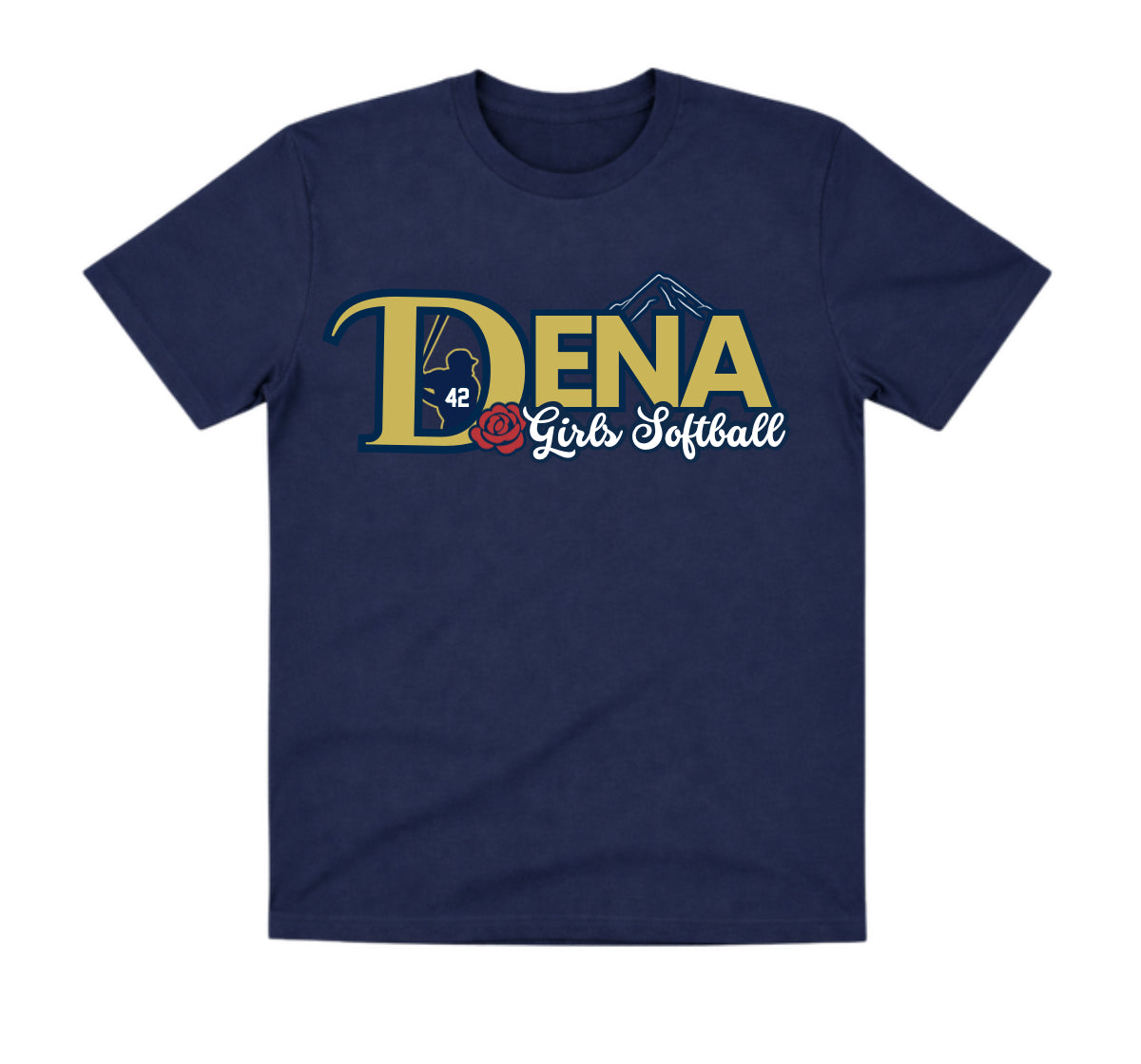 Dena Navy Shirt: Girls Softball