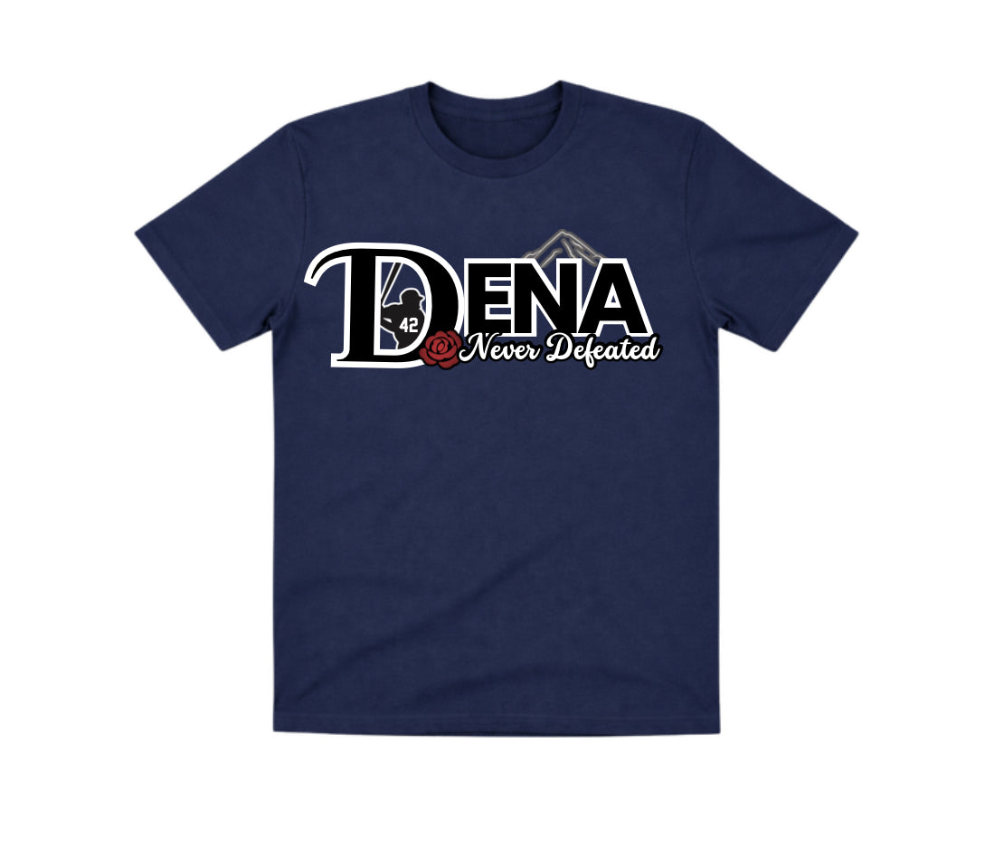 Dena Navy Dry Fit Shirt: Never Defeated