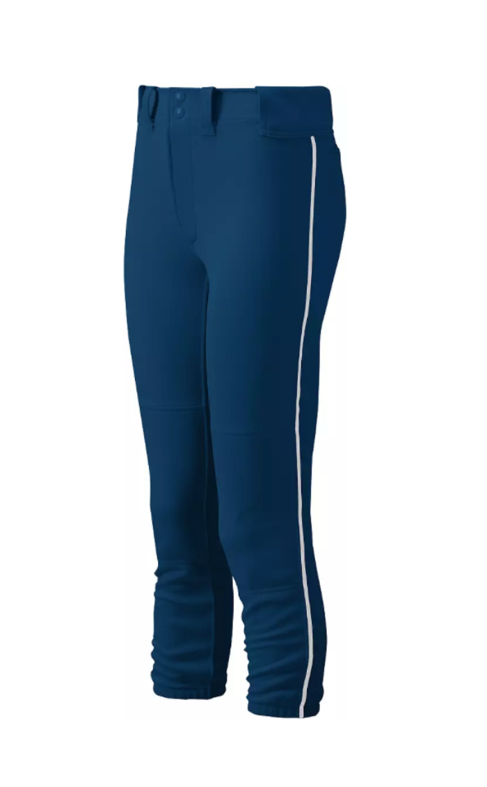 AP Softball/Baseball Pants: Champro Low Rise (Navy W/ White Piping)