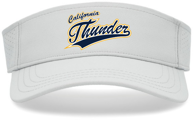 CT Visor | White (Logo: Navy w/Gold Thunder)