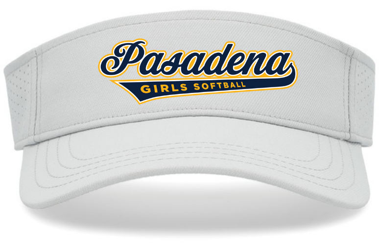 PGSA Visor | White (Logo: Navy/Gold Pasadena)