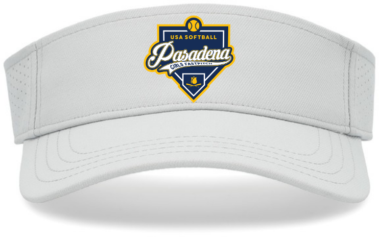 PGSA Visor | White (Logo: Home Plate)
