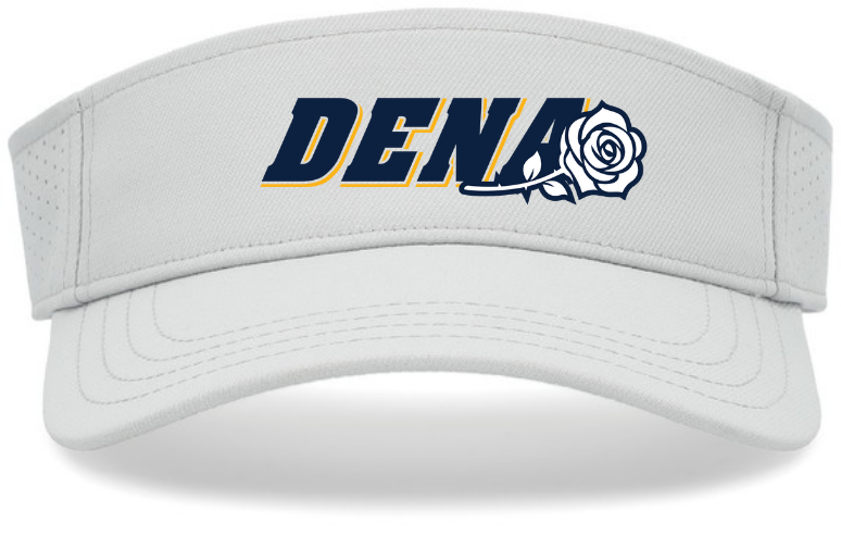 PGSA Visor | White (Logo: Navy w/Gold DENA)