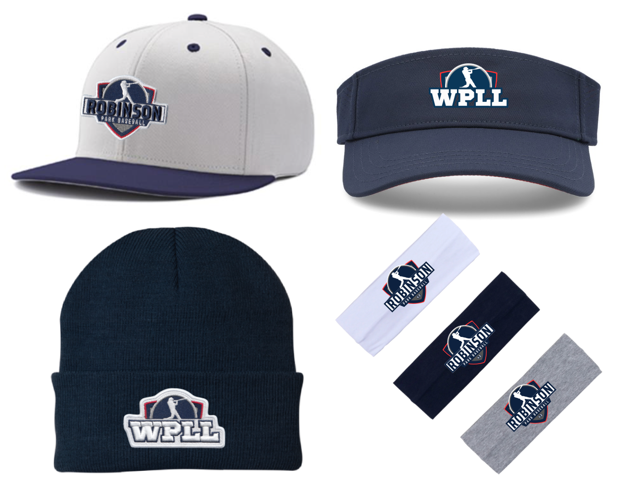 WPLL Headwear: Hats/Visors/Beanies/Headbands