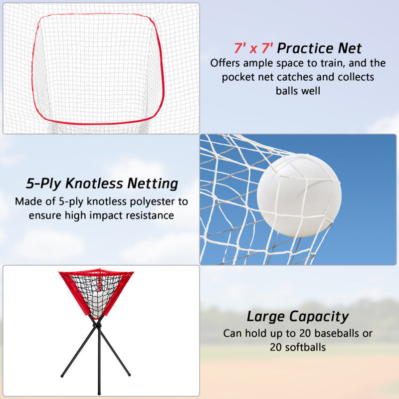 Portable Practice Net Kit with 3 Carrying Bags