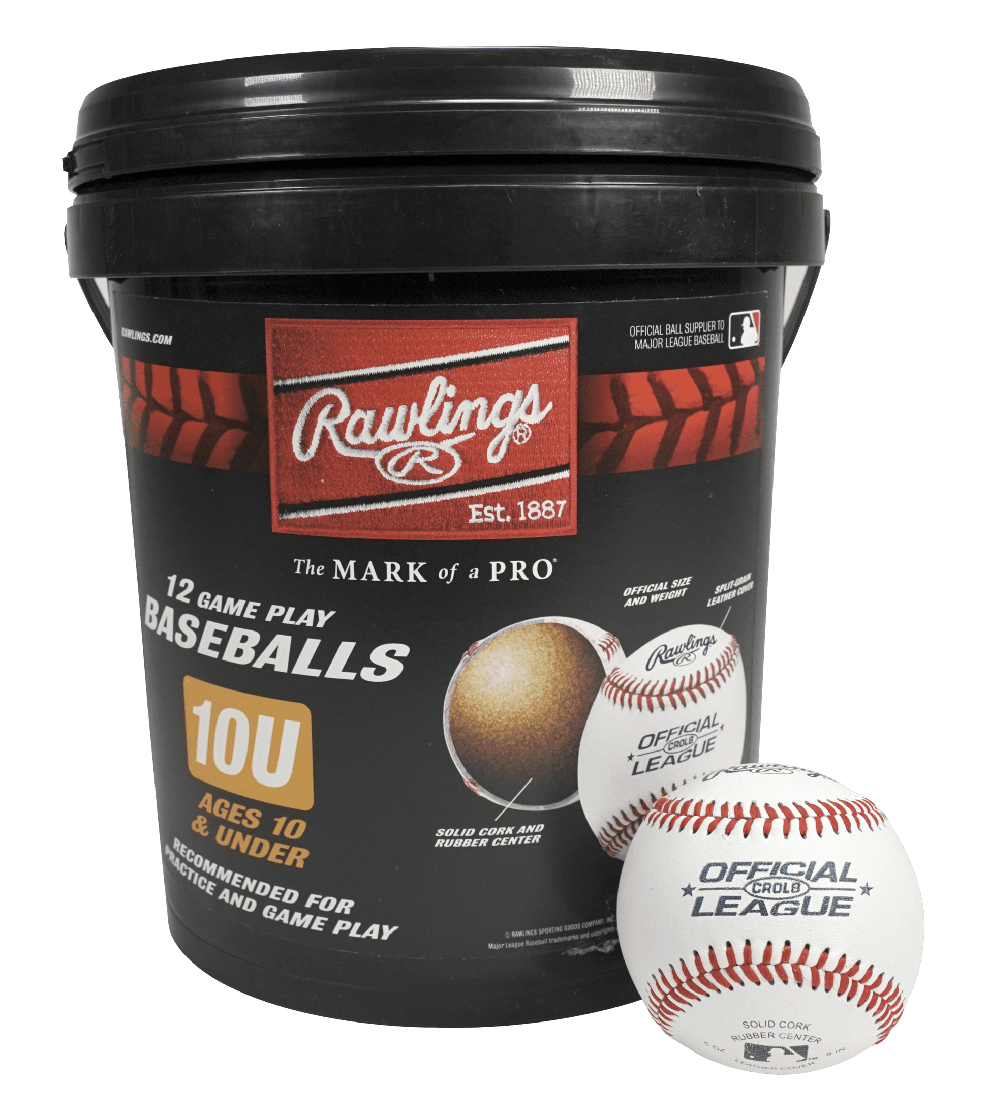 10U Official League CROLB Practice Youth Baseball, Single Ball