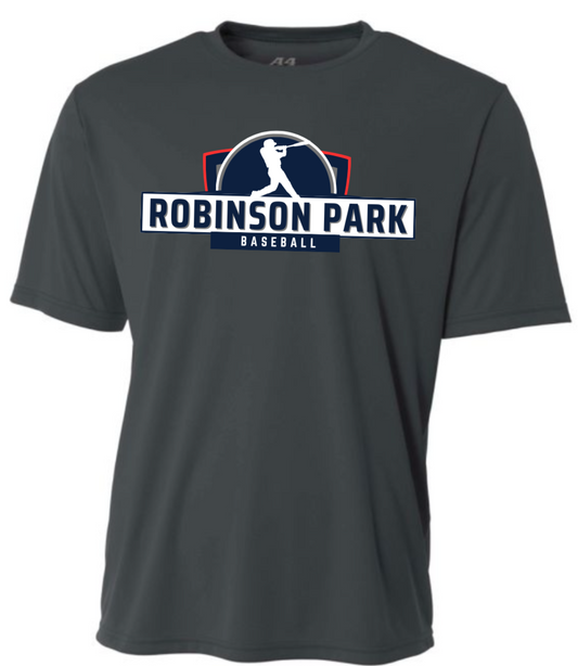 Youth Charcoal Dri Fit: Robinson Park Logo