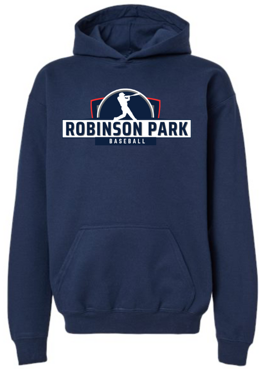 Navy Hoodie: Robinson Park Logo