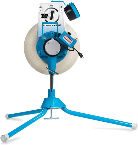 BP1 Softball Only Pitching Machine — Throws Softballs up to 70 Mph from a Realistic Delivery Height.