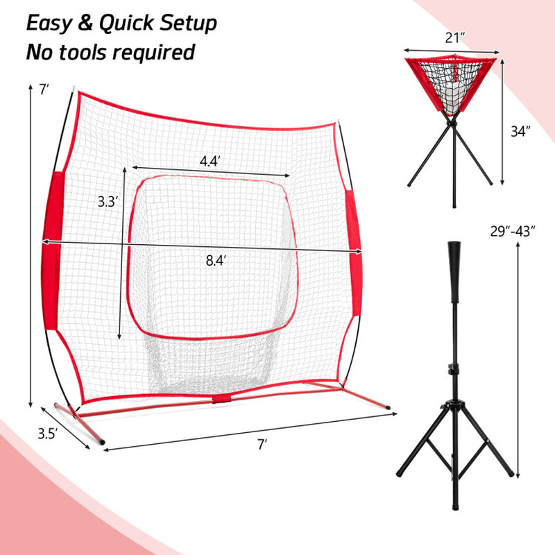 Portable Practice Net Kit with 3 Carrying Bags