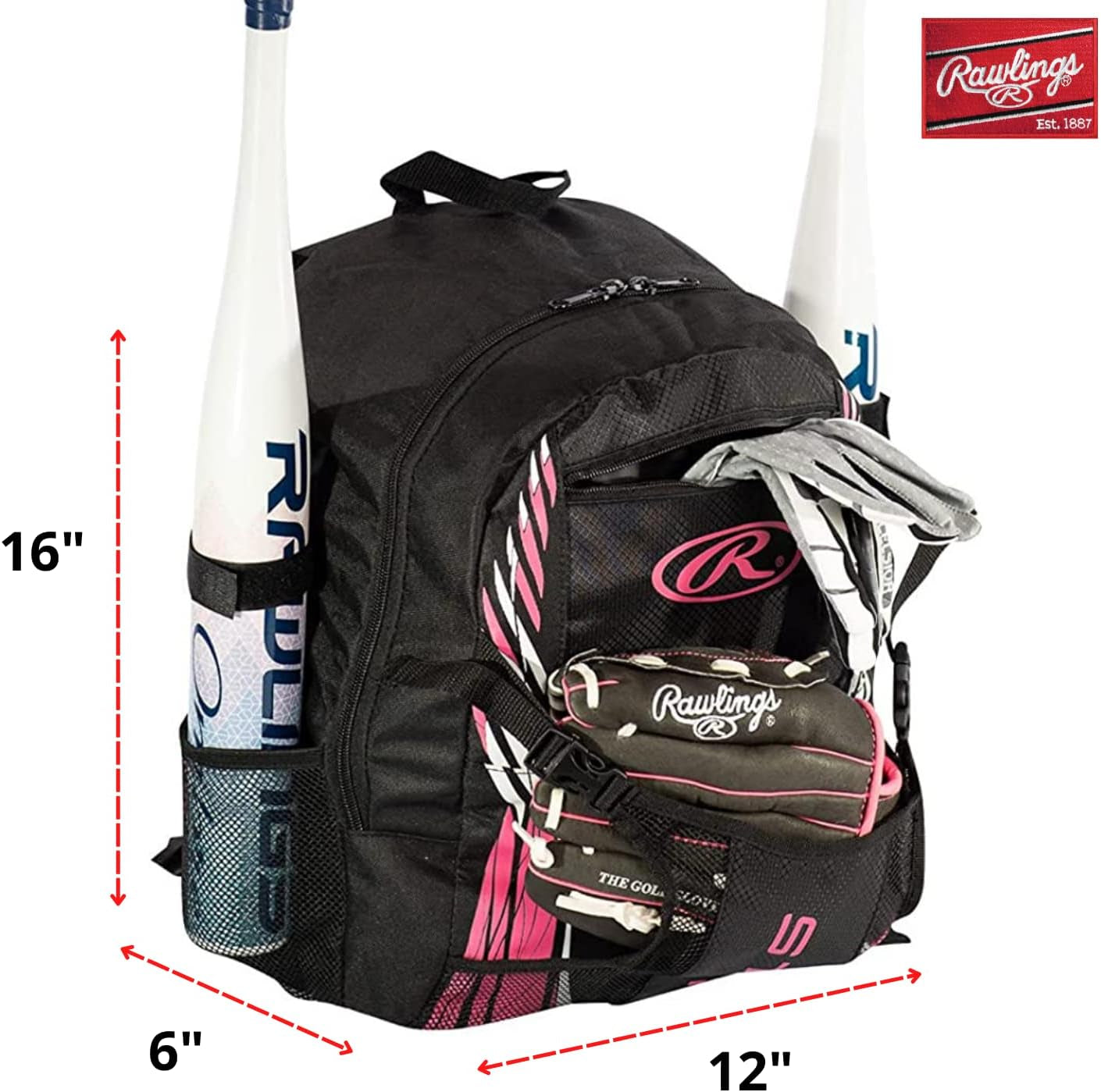 | Storm Backpack Equipment Bag | Girls T-Ball/Youth Baseball & Softball | Multiple Colors