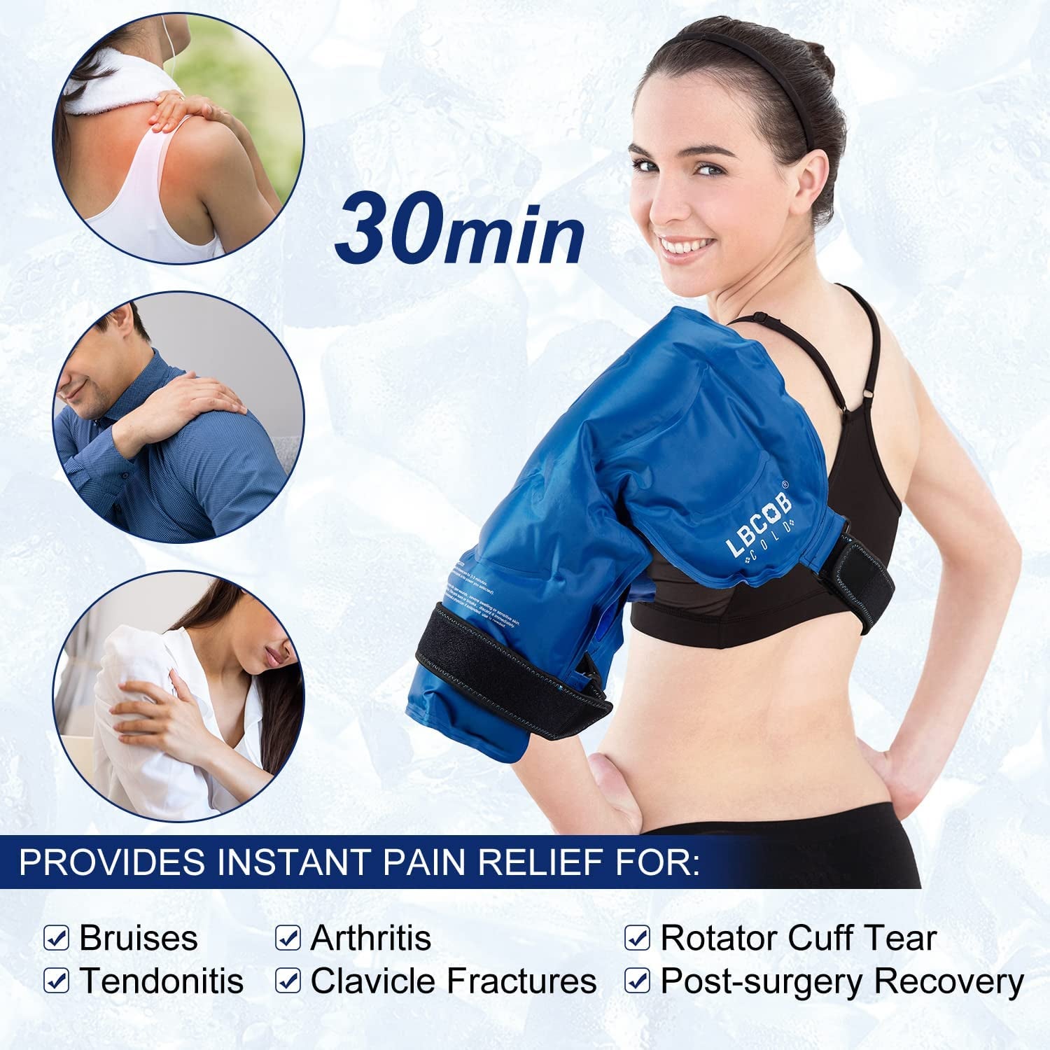 Ice Pack for Arm Pain Relief, Hot and Cold Ice Packs for Injuries, Joint Pain, Muscle Soreness and Body Inflammation Reusable Gel Wraps