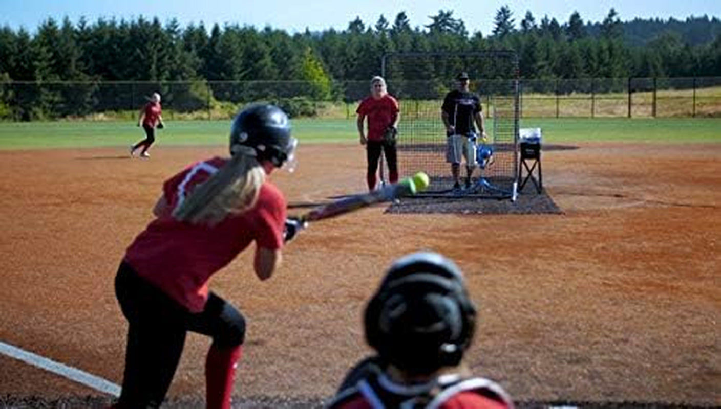 BP1 Softball Only Pitching Machine — Throws Softballs up to 70 Mph from a Realistic Delivery Height.