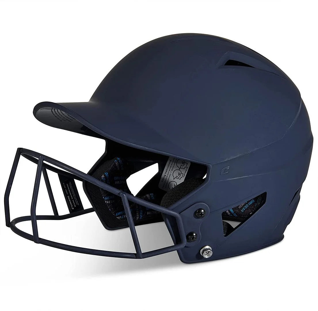 HX Rise Matte Senior Fastpitch/Softball Batting Helmet W/ Facemask Navy