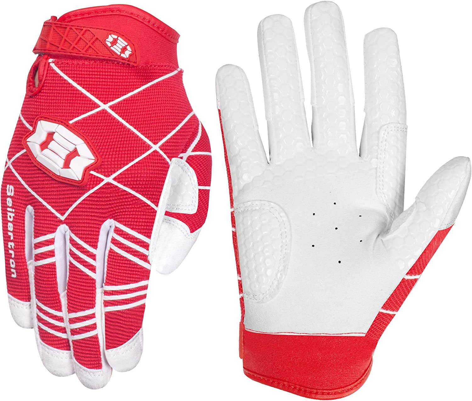 B-A-R PRO 2.0 Signature Baseball/Softball Batting Gloves Super Grip Finger Fit for Adult and Youth