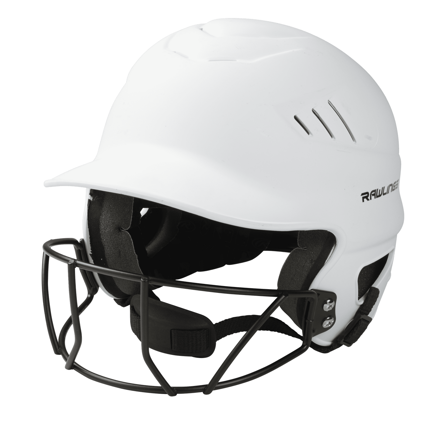 Coolflo Fastpitch Softball Helmet with Face Guard, Matte White