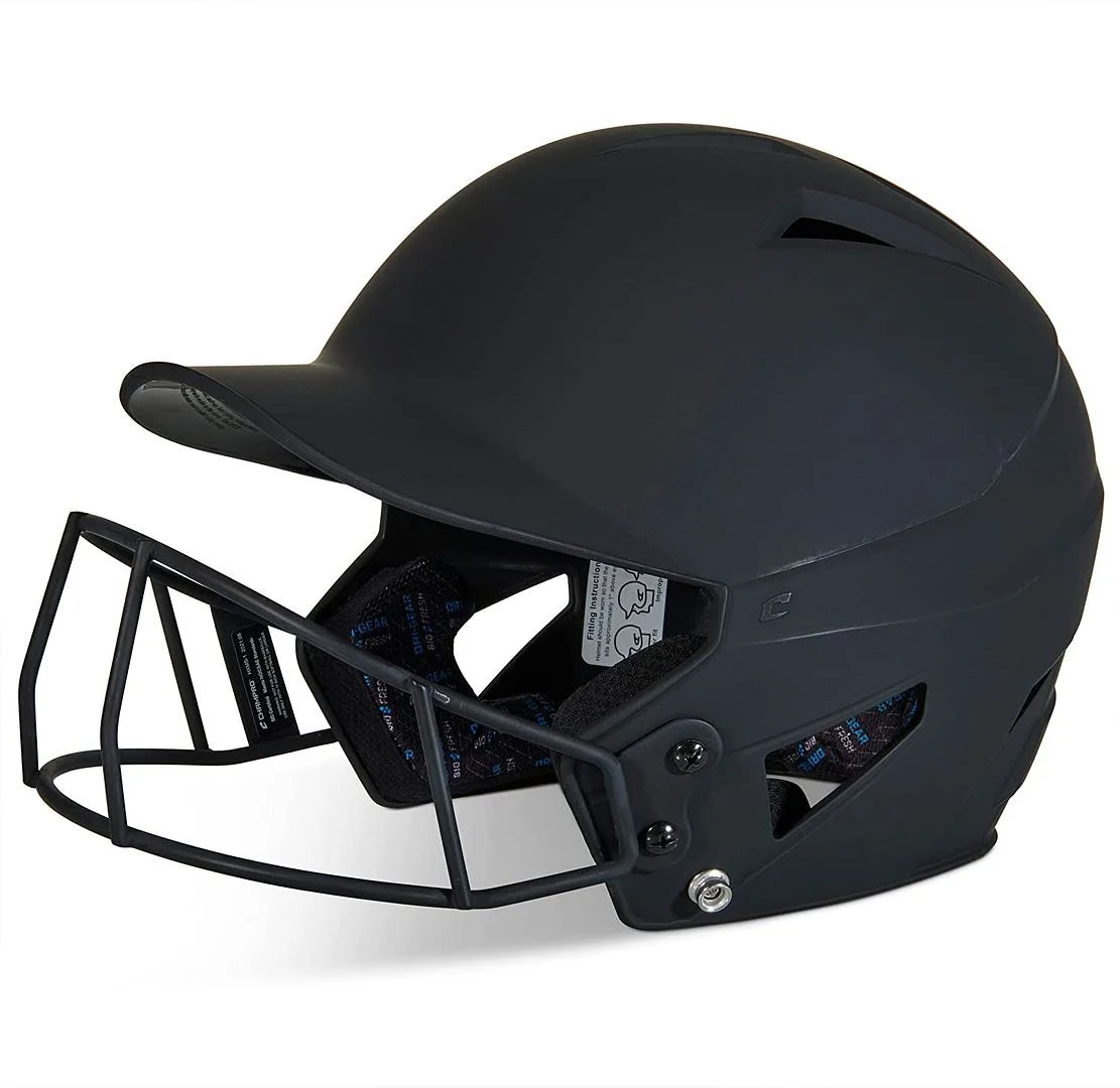 HX Rise Matte Senior Fastpitch/Softball Batting Helmet W/ Facemask Navy