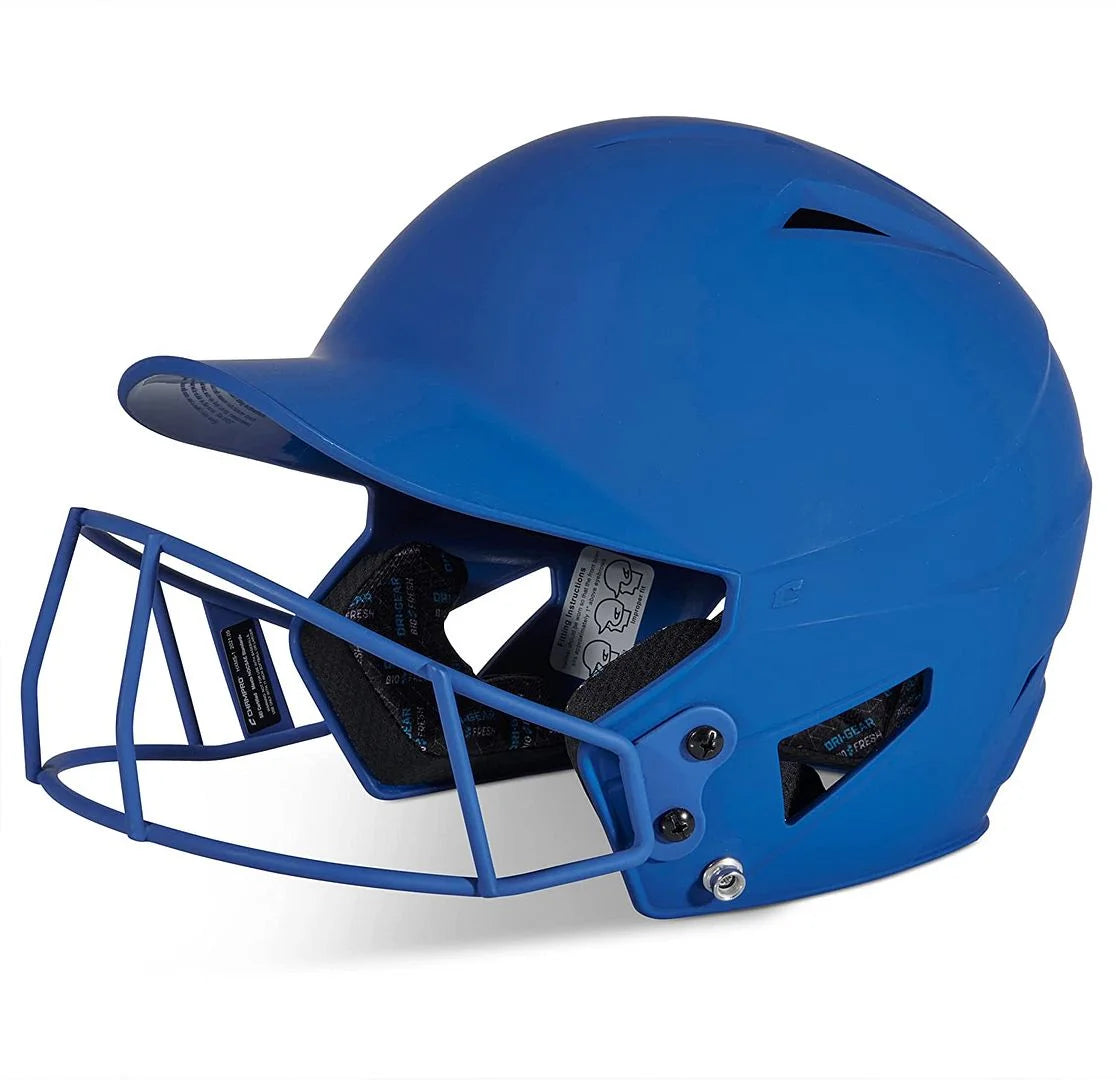 HX Rise Matte Senior Fastpitch/Softball Batting Helmet W/ Facemask Navy