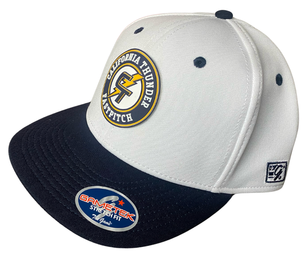 CT Hat | White/Navy (Logo: PVC Patch Circle Logo)