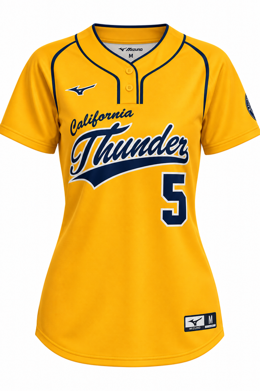 MIZUNO Cal Thunder Showcase Jersey, Gold women/youth
