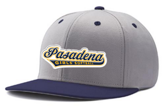 Grey/Navy Hat: Embroidered "Pasadena" Logo
