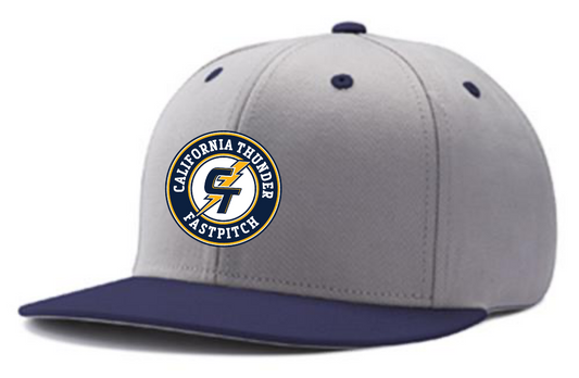 Grey/Navy Hat: PVC Patch (Circle Logo)