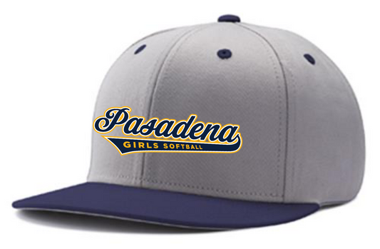 Grey/Navy Hat: Navy w/ Gold outline "Pasadena" Logo