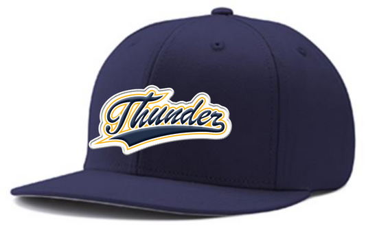 Navy Hat: Embroidered "Thunder" Logo