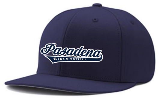Navy Hat: Navy w/ White Outline "Pasadena" Logo