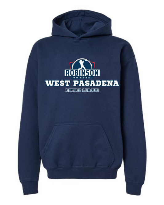 Navy Hoodie: West Pasadena Logo