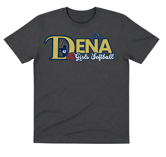 Dena Charcoal Shirt: Girls Softball