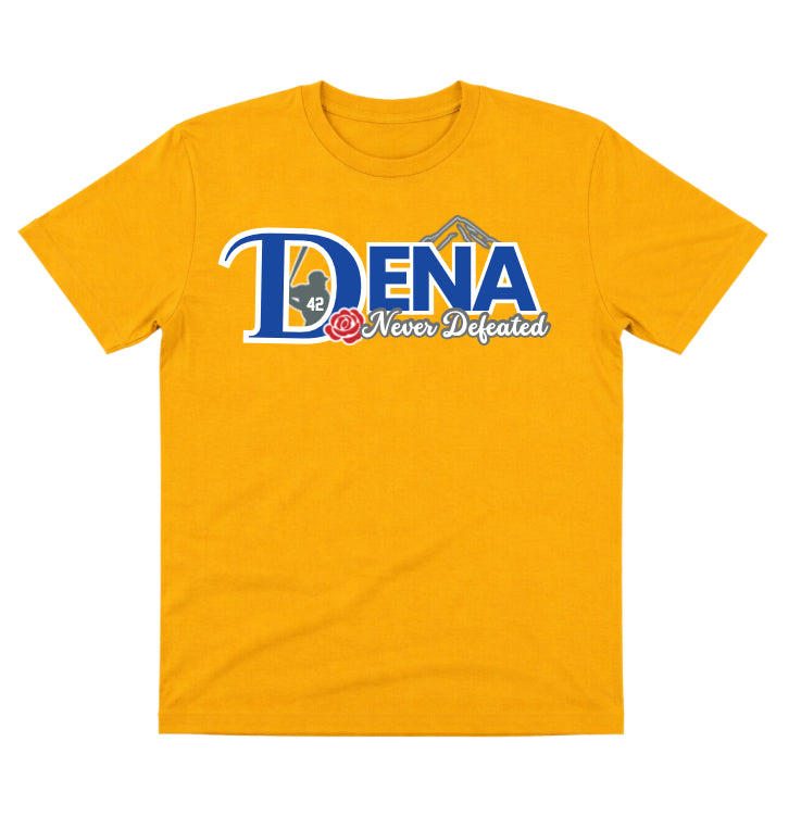 Dena Gold Shirt: Never Defeated