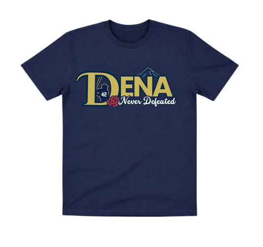 Dena Navy Shirt: Never Defeated