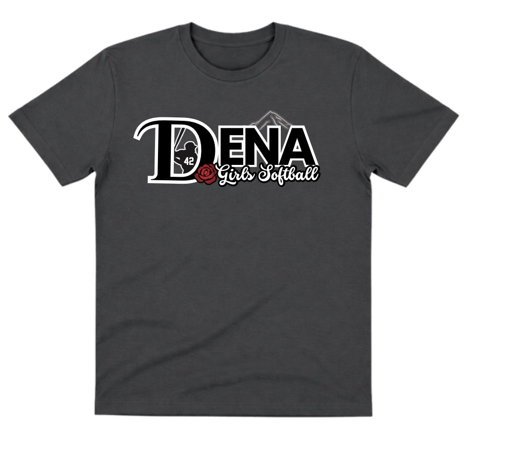 Dena Charcoal Shirt: Girls Softball