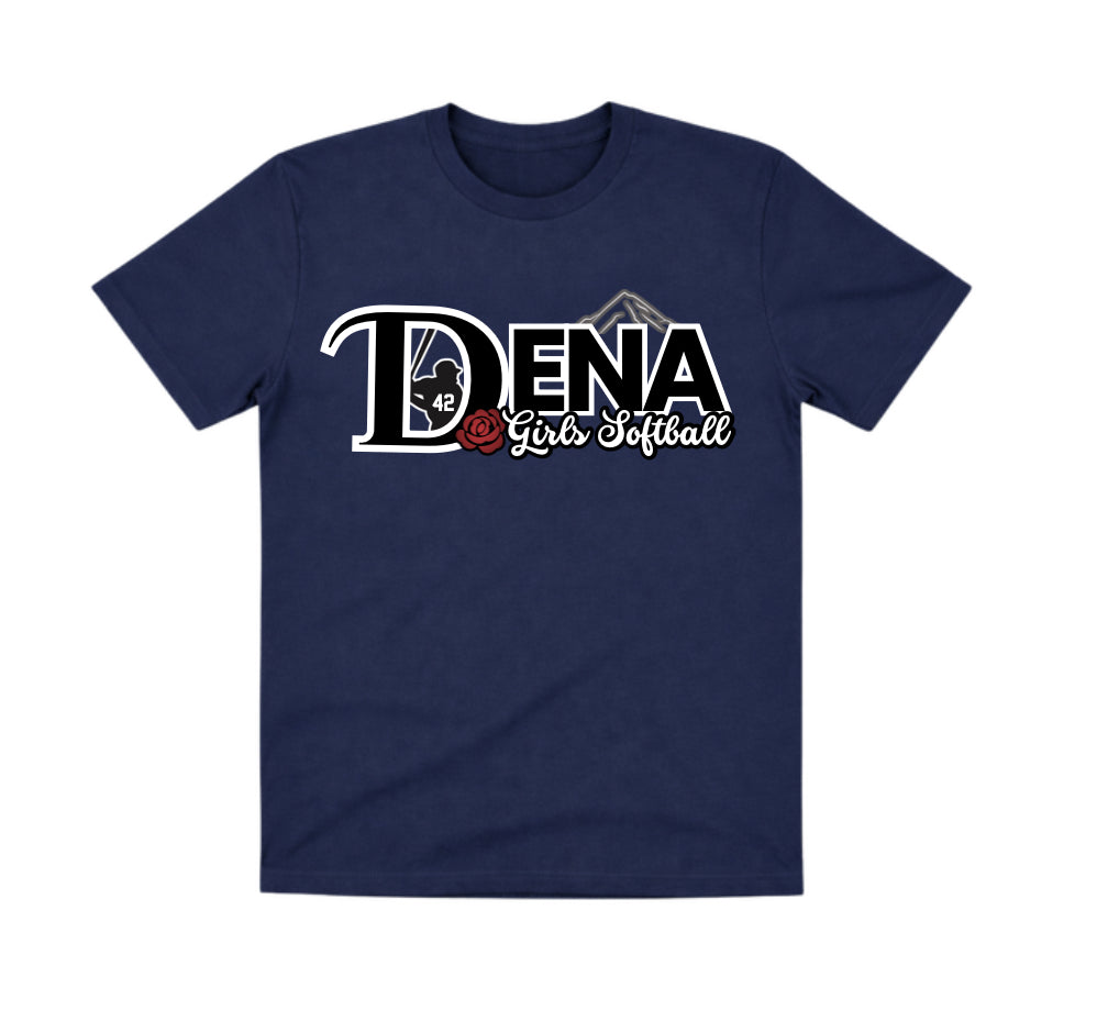 Dena Navy Shirt: Girls Softball