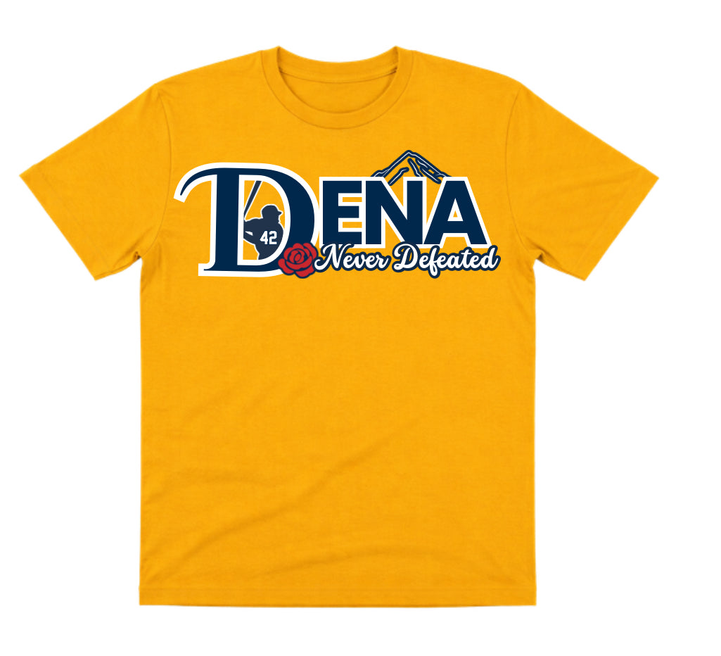 Dena Gold Shirt: Never Defeated