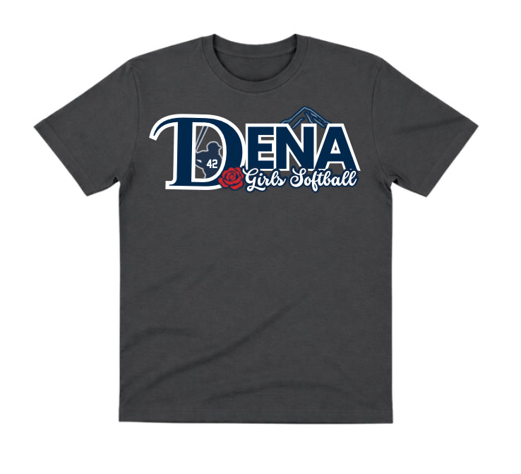 Dena Charcoal Shirt: Girls Softball