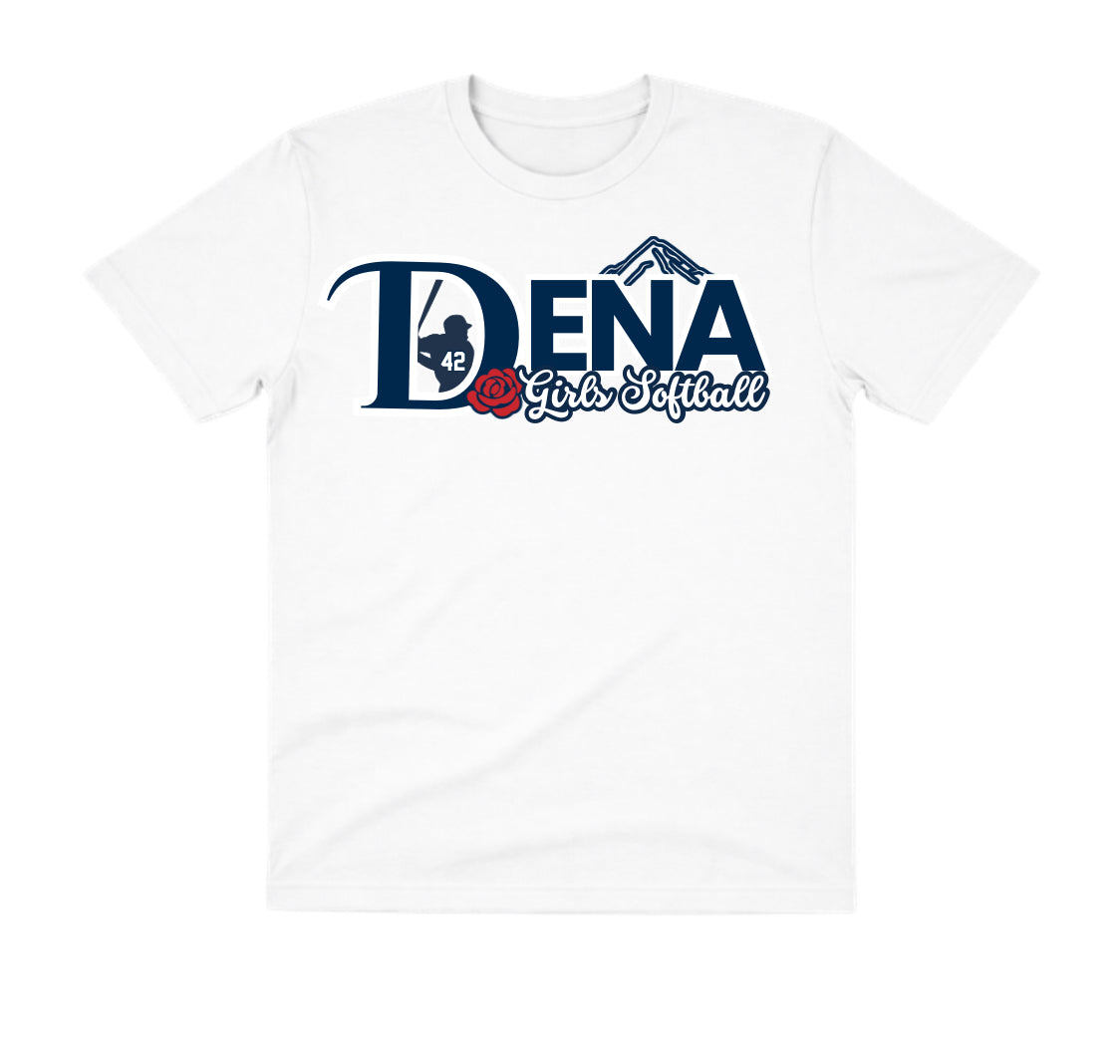 Dena White Shirt: Girls Softball