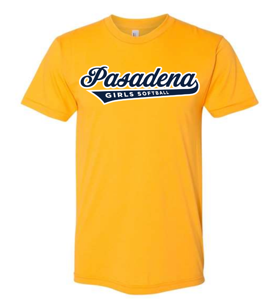 PGSA Jersey w/ Number| Gold (Logo: Navy & White Pasadena)