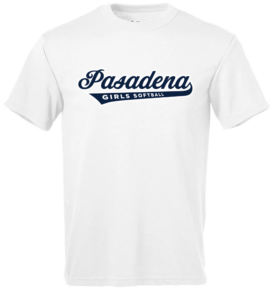 PGSA Jersey W/ Number | White (Logo: Navy w/ White Pasadena)