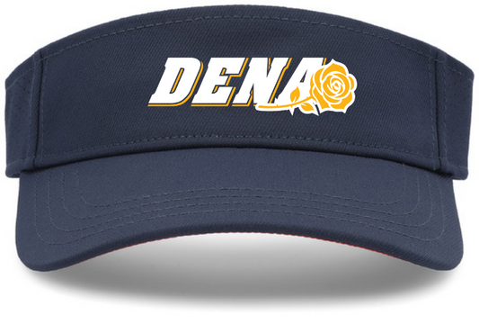 Navy Visor: White Dena Logo