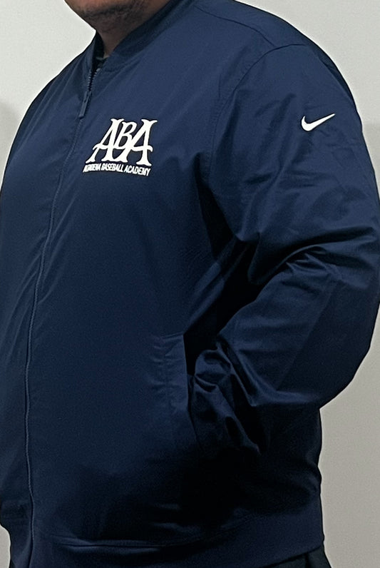 ABA Nike Navy Bomber Jacket- Left Chest Logo