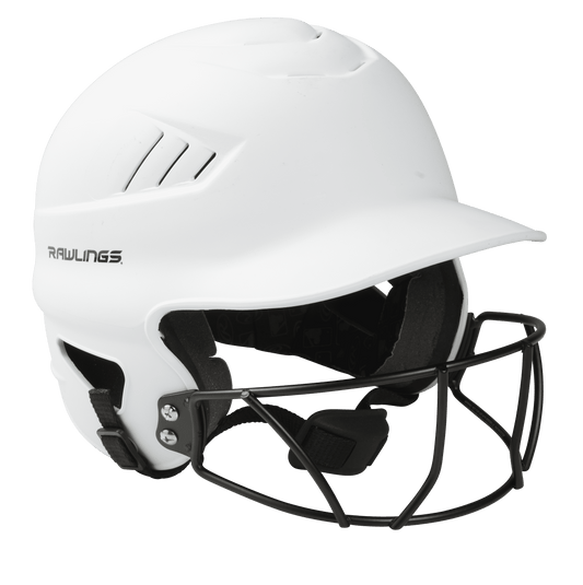 Coolflo Fastpitch Softball Helmet with Face Guard, Matte White