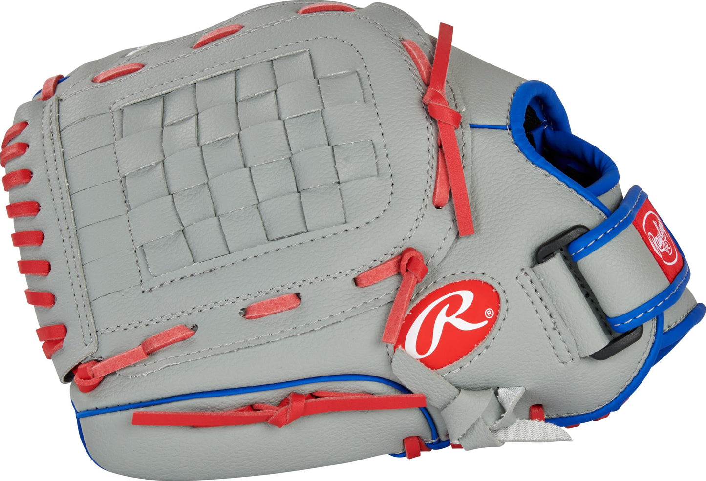 Players Series Youth Tball/Baseball Gloves, Gray/Red, 11.5 Inch, Left Hand Throw