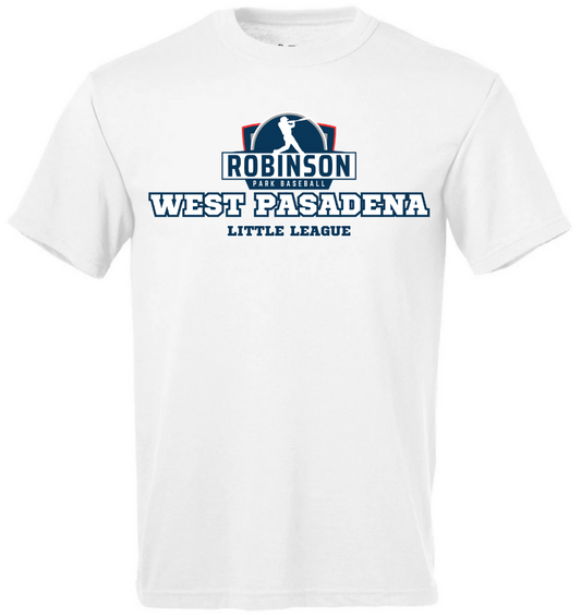 Youth White Dri Fit: "West Pasadena" Logo
